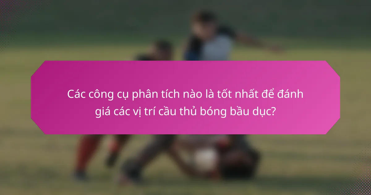 Các công cụ phân tích nào là tốt nhất để đánh giá các vị trí cầu thủ bóng bầu dục?
